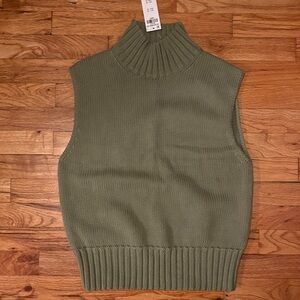 Abercrombie & Fitch Sage Green Sleeveless Turtleneck